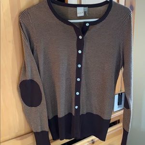 Elbow patch cardigan